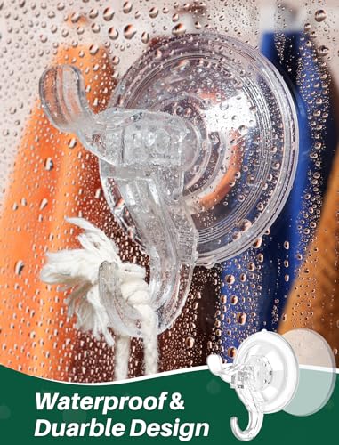 Clear Suction Cup Wreath Hangers for Front Door - 5 Pack Heavy Duty Hooks