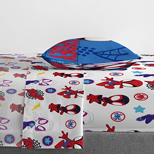 Jay Franco Spidey & Friends 3-Piece Toddler Sheet Set - Soft Microfiber Bedding