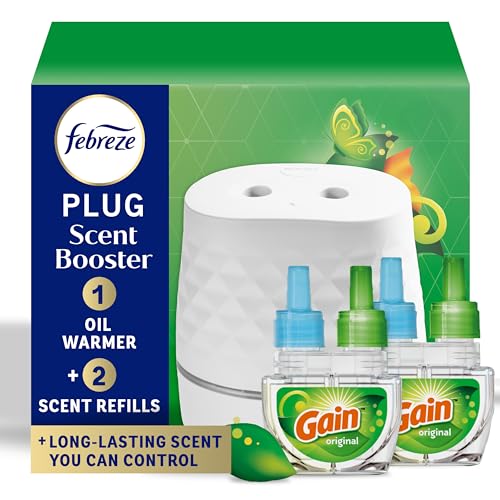 Plug-In Air Freshener Starter Kit with Scent Booster & 2 Oil Refills