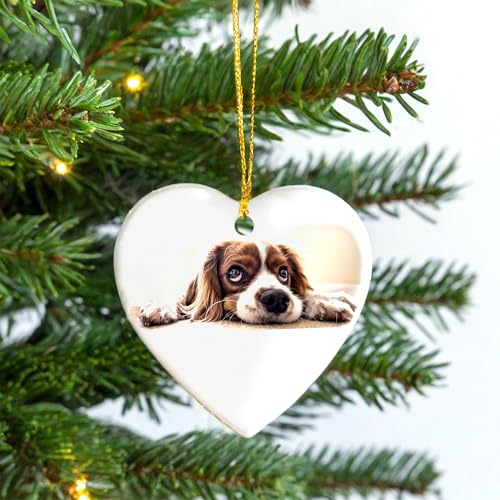 Personalized Heart Ceramic Ornament with Custom Photo and Text