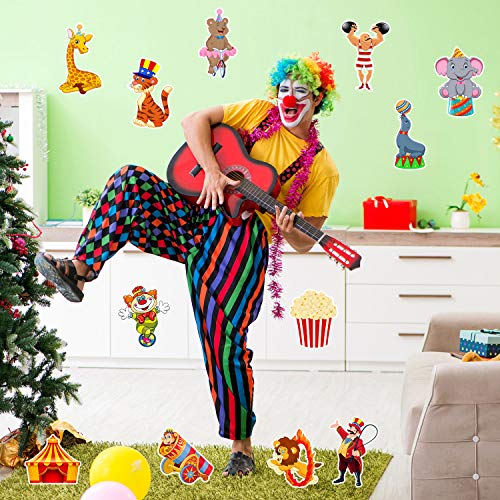 24-Piece Circus Theme Carnival Party Decorations with Glue Points