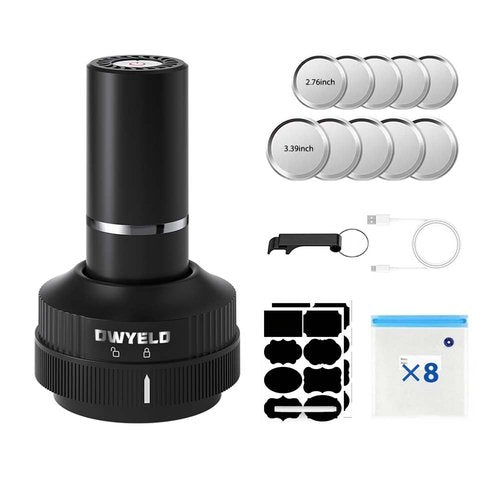 Electric Mason Jar Vacuum Sealer Kit, Handheld Automatic Machine for Canning, Foodsaver, Vacuum Bags