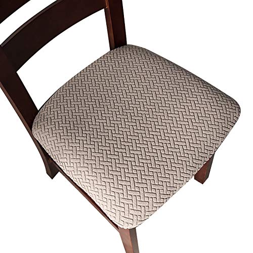 Dining Chair Seat Covers Set of 4 - Soft Washable Stretch Slipcovers