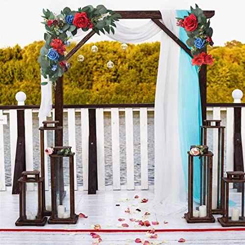 2-Piece Artificial Peony Flower Swag, 16-Inch Silk Eucalyptus Floral Decor
