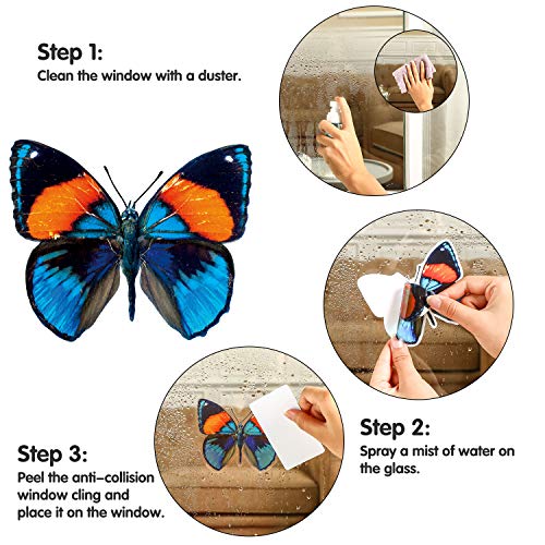 40 Butterfly Window Stickers - Bird Strike Prevention Clings