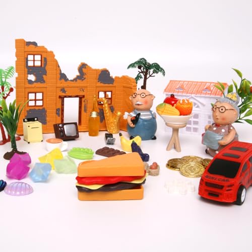 Sand Tray Therapy Kit with Lid, 5 lb Sand & 178 Miniature Figurines