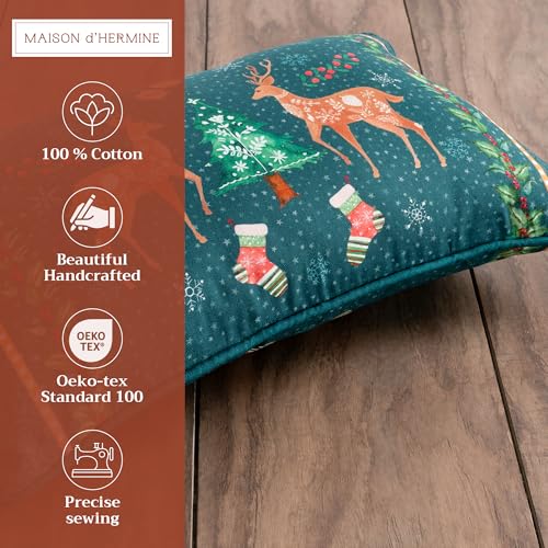 12 x 20 inch Pack of 1 Cotton Throw Pillow Cover - Maison d' Hermine, Hygge Christmas 081
