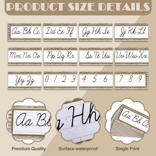 Cursive Alphabet Line Bulletin Board Set for Classroom Wall Decor