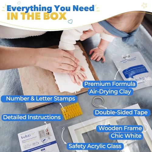 Baby Handprint and Footprint Keepsake Kit with Air-Dry Clay