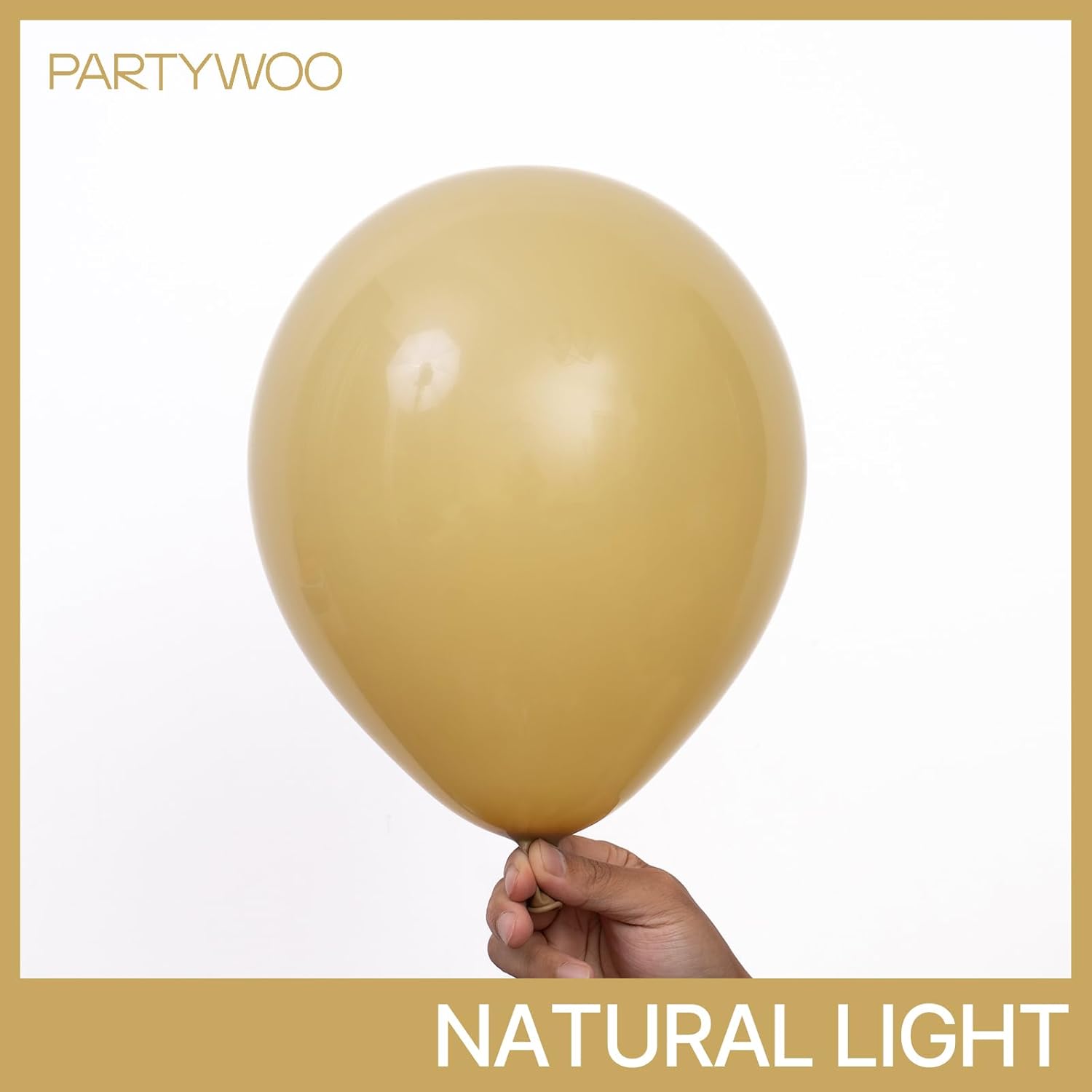 PartyWoo Tan Balloons - 140-Piece Light Brown Boho Balloon Arch Kit for Weddings & Baby Showers