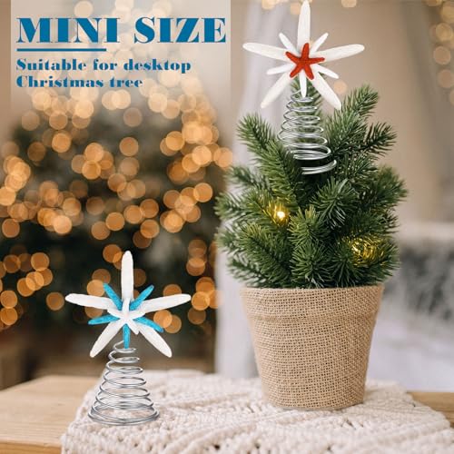 Janinka 2-Pack Mini Starfish Christmas Tree Topper – 3.15 x 4 in Coastal Decor