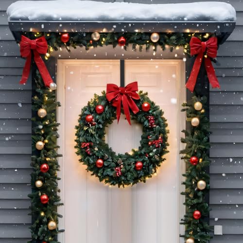 Adjustable Over the Door Wreath Hanger 4-Pack - Fits 1.5-3.78 Inch Doors
