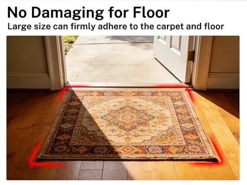 Reusable Non-Slip Rug Tape Grippers for Hardwood Floors, 12-Pack