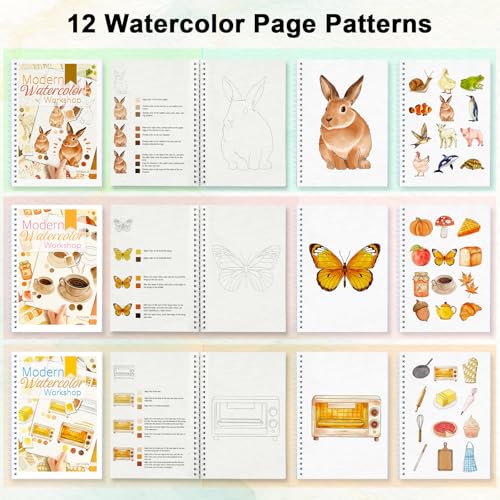 Apolyone Watercolor Workbook with Step-by-Step – Christmas Edition, 1