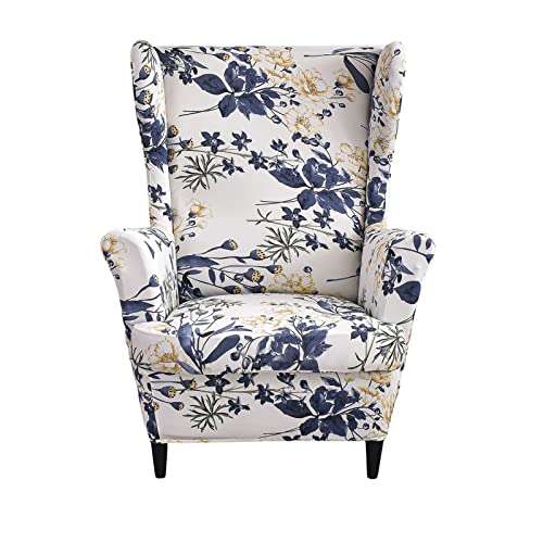 Wingback Chair Slipcover 2-Piece, Stretch Non-Slip Protector