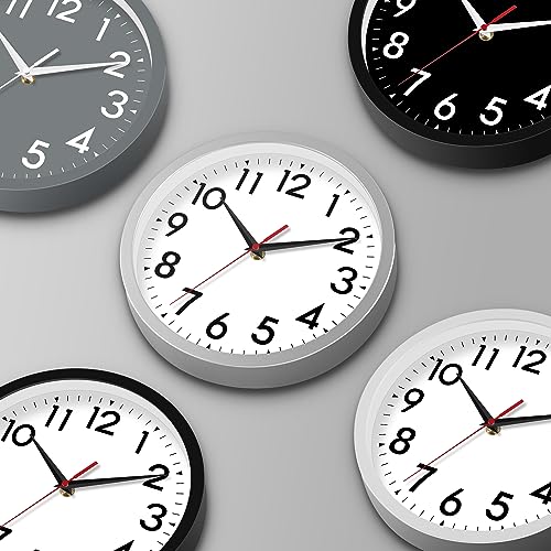 14 Inch Silent Wall Clock, Non-Ticking Battery Operated Analog Clock