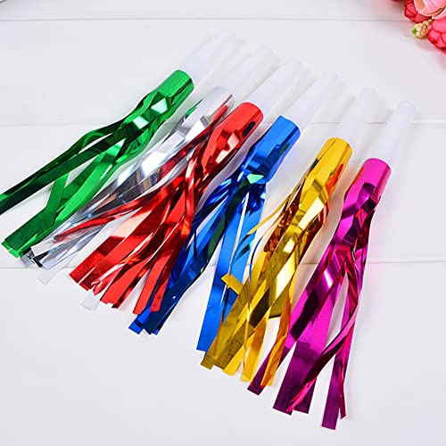 24 Pcs Colorful Metal Noise Makers Party Blowers Christmas Holiday Noisemakers