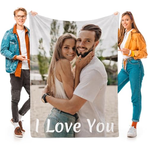 Custom Photo Blanket - Personalized Soft Polyester Throw Blanket