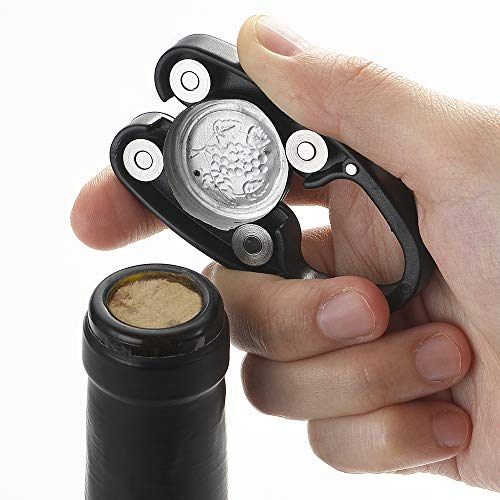 2 Pack Wine Foil Cutter Set - Black Bottle Opener Accessories for Wine Lovers