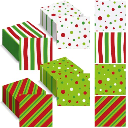 100 Pcs Christmas Paper Napkins Disposable Decoupage Bulk