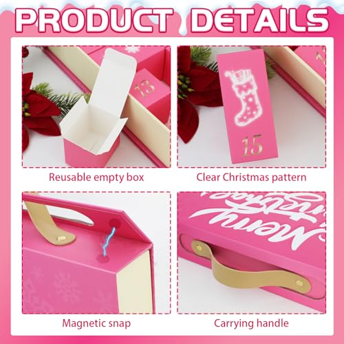Reusable DIY Empty Advent Calendar Boxes - 24 Day Fillable Countdown Set