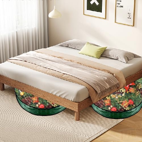 6-Pack 24-Inch Christmas Wreath Storage Container Bags with Clear Window
