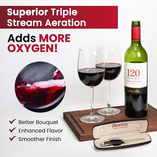 TRIBELLA Classic Wine Aerator with Multi-Stream Stainless Steel Spouts - Elegant Pouring Experience