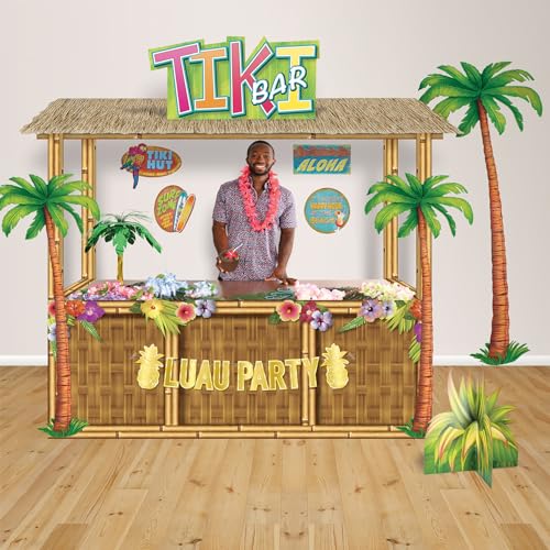 Jointed Palm Tree Wall Cutouts - 3 Pack, 4ft and 6ft Tropical Party Decor