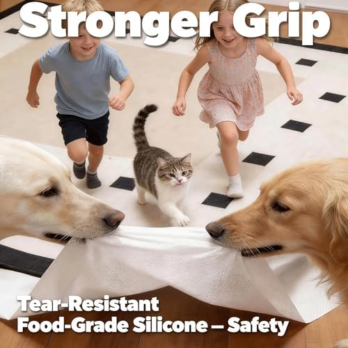 Non-Slip Rug Pad for Hardwood Floors, 2x3ft Washable Silicone Gripper