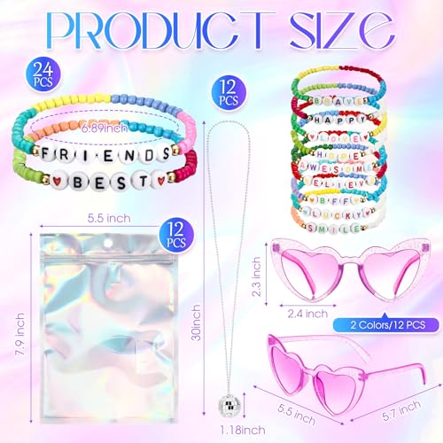 60-Piece Music Themed Party Favor Set with Bracelets, Sunglasses and Bags