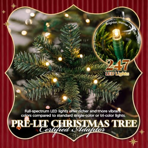 6 ft Prelit Pencil Christmas Tree with RGBW Lights, App Control – Green 6ft 3in