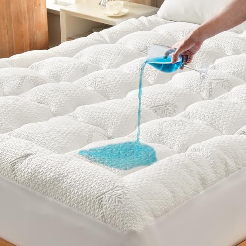 Waterproof King Mattress Topper - Breathable Rayon from Bamboo Pad