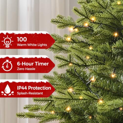 TigeJoy 4FT Warm Beige Pre-Lit Artificial Christmas Trees Set of 2