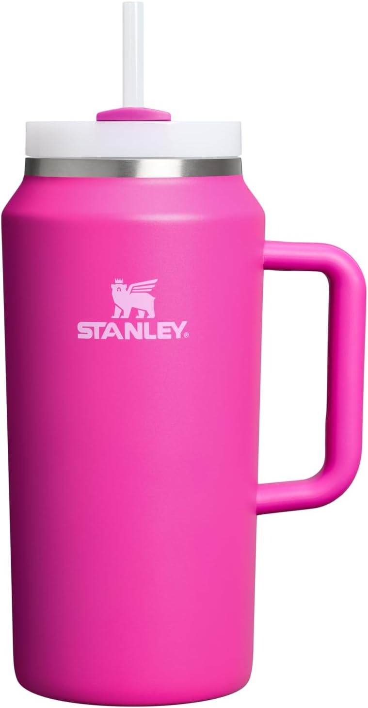 STANLEY Quencher H2.0 Tumbler - 64 oz Insulated Stainless Steel Cup with Handle & Straw | BPA-Free Violet Blossom