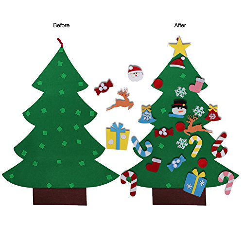 3ft DIY Felt Christmas Tree Set for Kids with 26 Detachable Ornaments