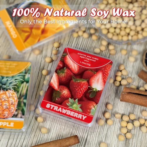 Scented Wax Melts 6-Pack - Natural Soy Wax Cubes for Wax Warmers