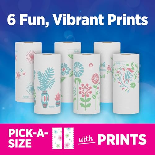 Sparkle Pick-A-Size Paper Towels Spirited Print 6 Double Rolls