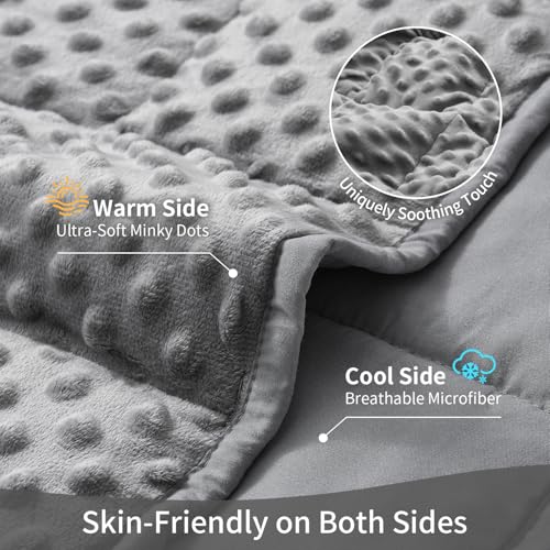Weighted Blanket for Adults, 60x80 Inches, 20lbs - Cozy Minky
