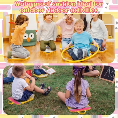 6-Piece Pencil Shaped Floor Cushions for Kids, 12x16 Inch Playroom Seating