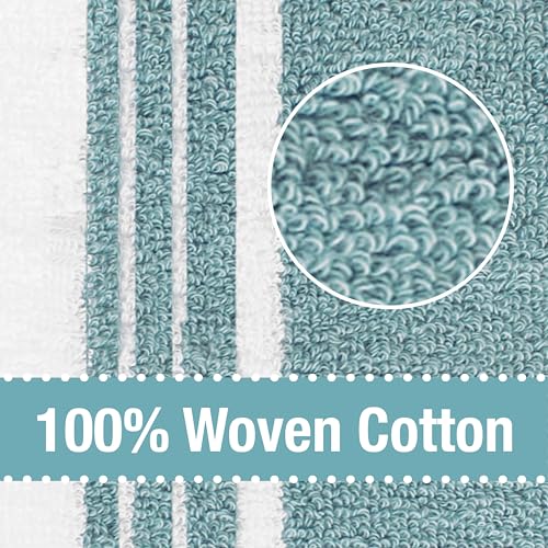All-Clad Dual-Purpose Kitchen Towels: Highly Absorbent, Super Soft Long Lasting - 100% Cotton, 17"x30" Dish Towels for Cleaning & Drying Dishes, Pans, Glassware, or Countertops, (3-Pack), Rainfall