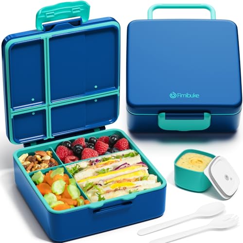 4-Compartment Kids Bento Lunch Box, Leak-Proof BPA-Free Food Container