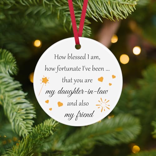 Future Daughter-in-Law Christmas Ornament Ceramic Gift from Mom Wedding Decor