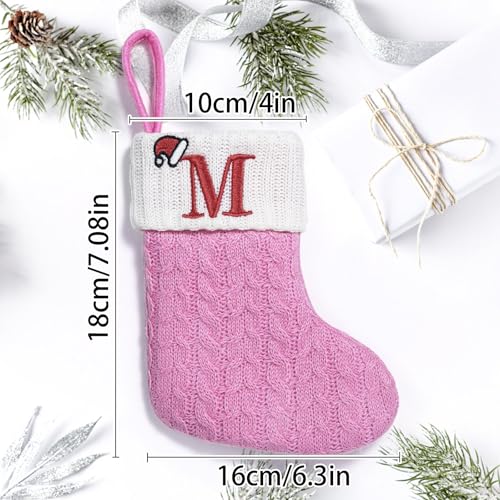 Pet Paw Christmas Stocking - Pink Knit Holiday Decor for Dogs & Cats, 8 Inches - Variation: Pet Paw