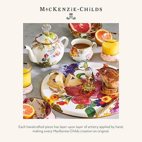 MacKenzie-Childs Enamel Mug 16 oz Flower Market White