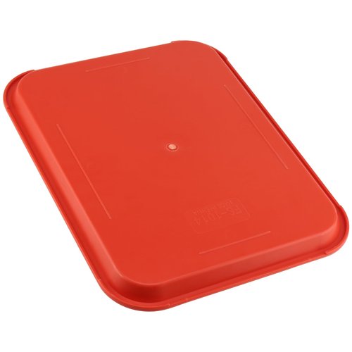 ZOENHOU 14 Pack 16 x 12 Inch Fast Food Tray, Rectangular Cafeteria Serving Trays, Plastic Trays for Food, Orange