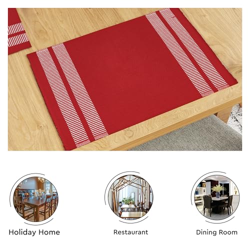 Encasa XO Fine Cotton Table Runner & Placemats Set 13"x54"