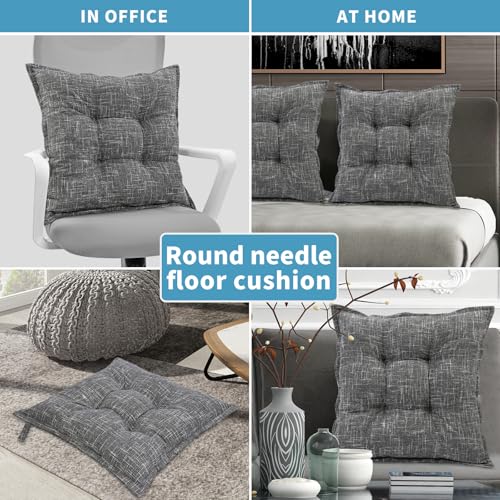 22-Inch Square Memory Foam Floor Pillow, Non-Slip Washable Seat Cushion