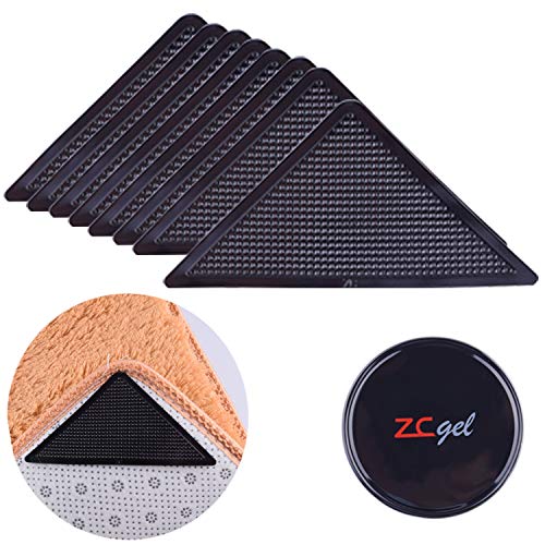 8 Pcs Non-Slip Rug Grippers, Reusable Washable Carpet Tape for Hardwood Floors