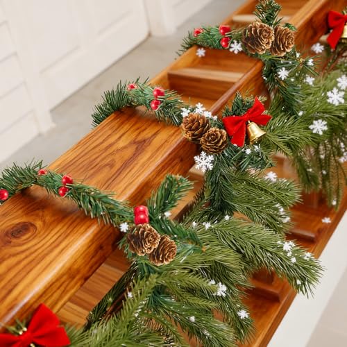 Zhengmy 30 Pcs Christmas Garland Ties with Pinecones & Red Berries, 20in – Pinecone & Red Berry Variation