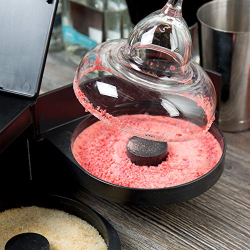 Black Plastic 2-Tier Bar Glass Rimmer for Cocktails & Drinks